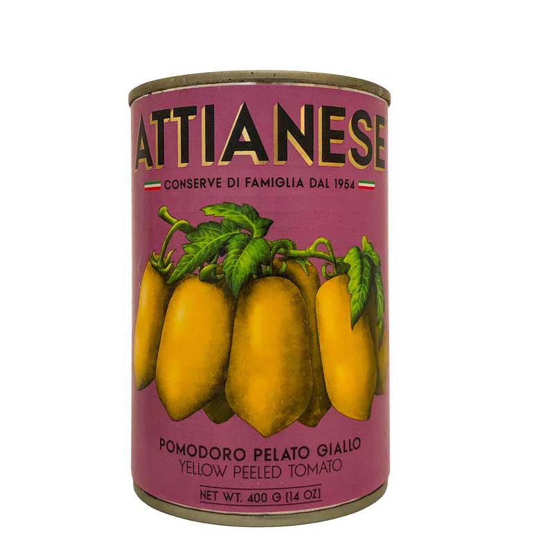 Attianese Yellow Peeled Plum Tomatoes 400g