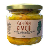 A jar of Bath Culture House Golden Kimchi on a white background