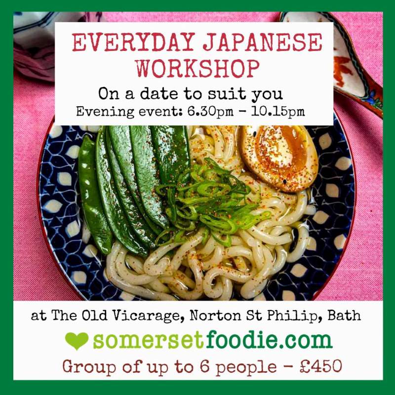 Japanese cookery classes near Bath with Somerset Foodie