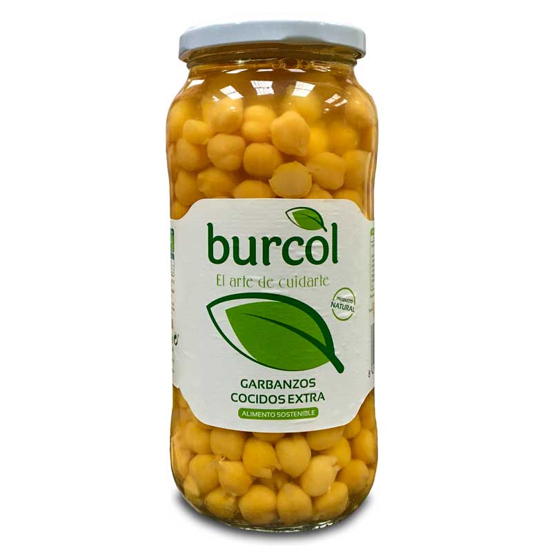 Burcol Spanish Jarred Chickpeas Garbanzos 560g