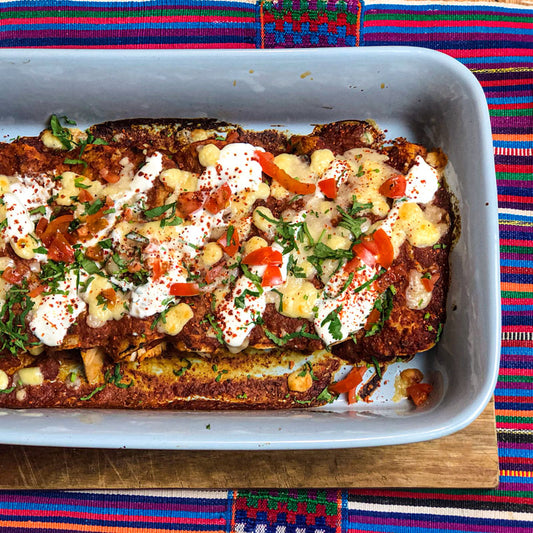 Easy Chicken Enchiladas with Guacamole