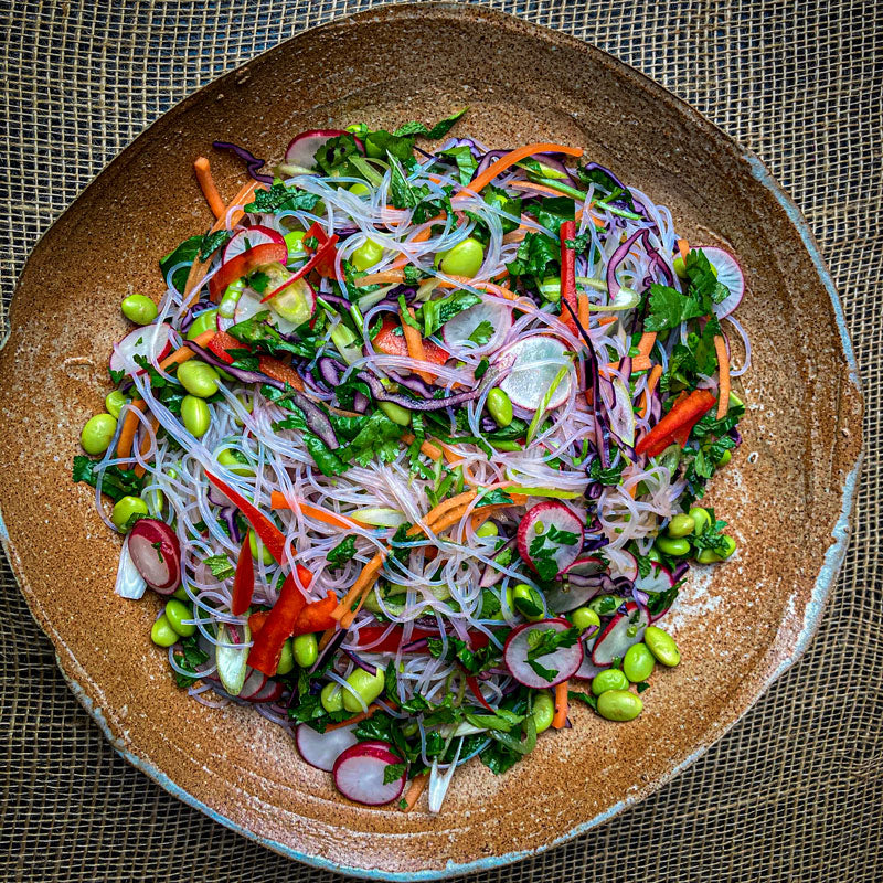 Noodle Salad with Sesame, Ginger & Soy Dressing