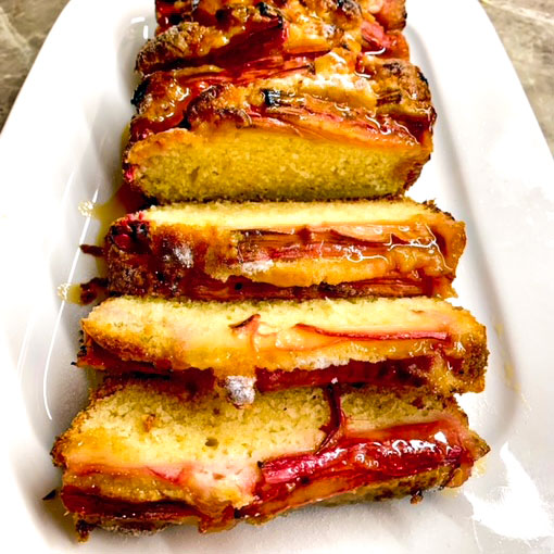 Rhubarb and Orange Drizzle Cake