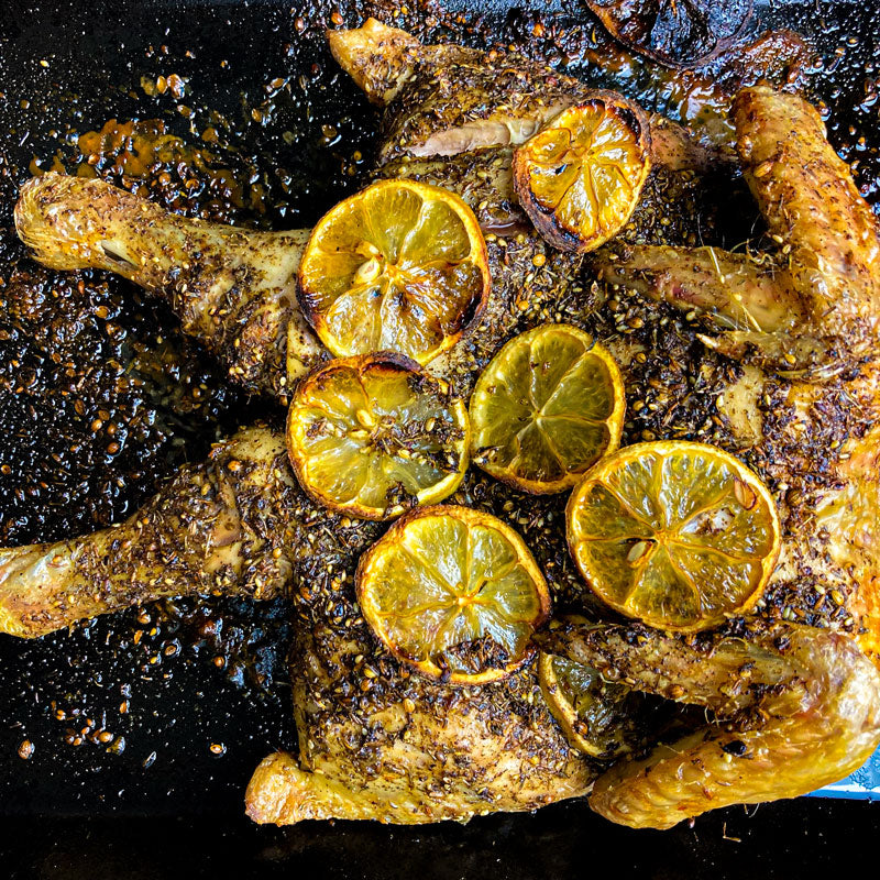 Za'atar roast spatchcock chicken recipe - Somerset Foodie