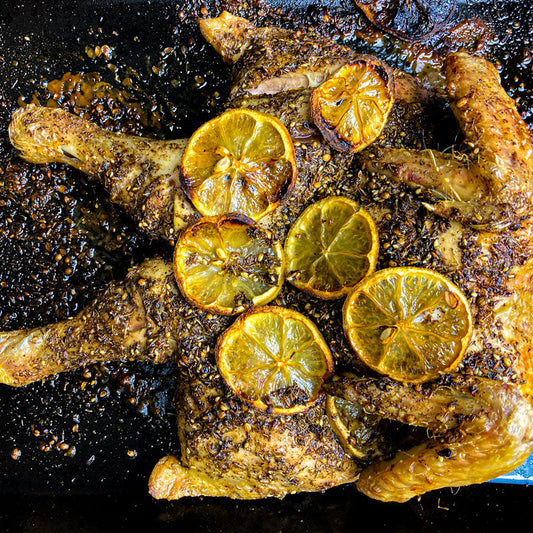 Za'atar roast spatchcock chicken recipe - Somerset Foodie