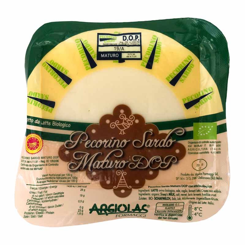 Argiolas Organic Pecorino Sardo Cheese 200g