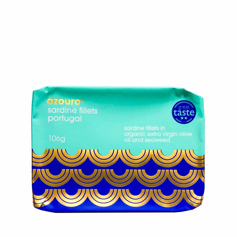 Azouro Portugese Sardine Fillets in Organic Extra Virgin Olive Oil 106g