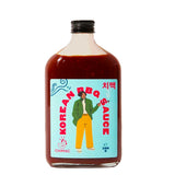 A bottle of Chimac Korean BBQ Sauce on a white background