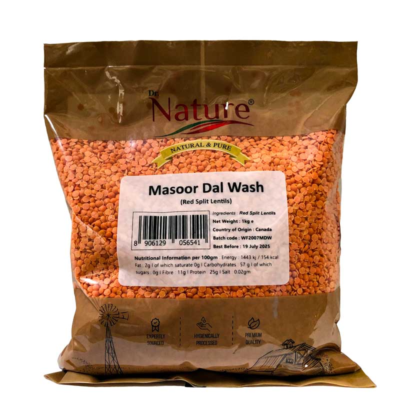 Red Split Lentils, 1kg