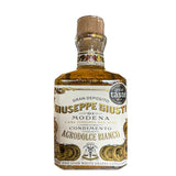 A 250ml bottle of Giuseppe Giusto Agrodolce Bianco White Balsamic Condiment on a white background 