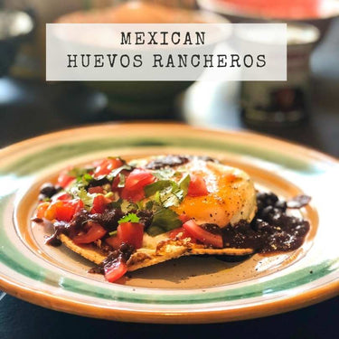 Mexican Huevos Rancheros Recipe by Somerset Foodie Eggs with beans and toasted tortilla