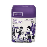 A 1kg bag of Polasal Fine Sea Salt from Spain on a white background