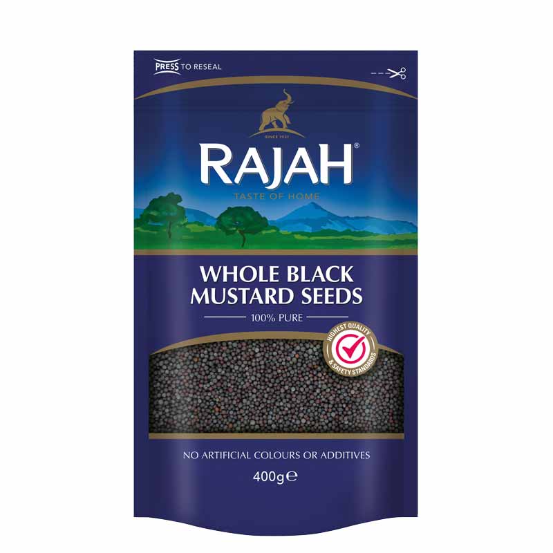 Rajah Whole Black Mustard Seeds, 400g