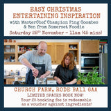 Saturday 28th November 11am Ping and Ben - Cooking Demo