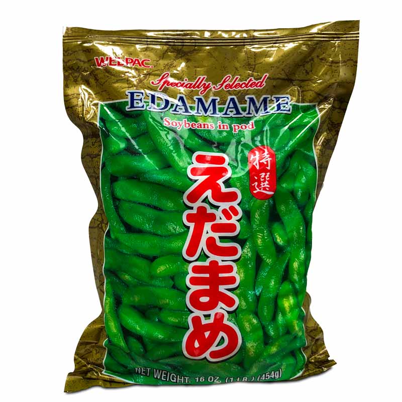 Welpac Frozen Edamame Soybeans in Pod, 454g