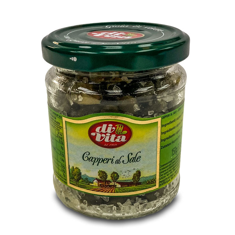 Di Vita Capers in Sea Salt 150g