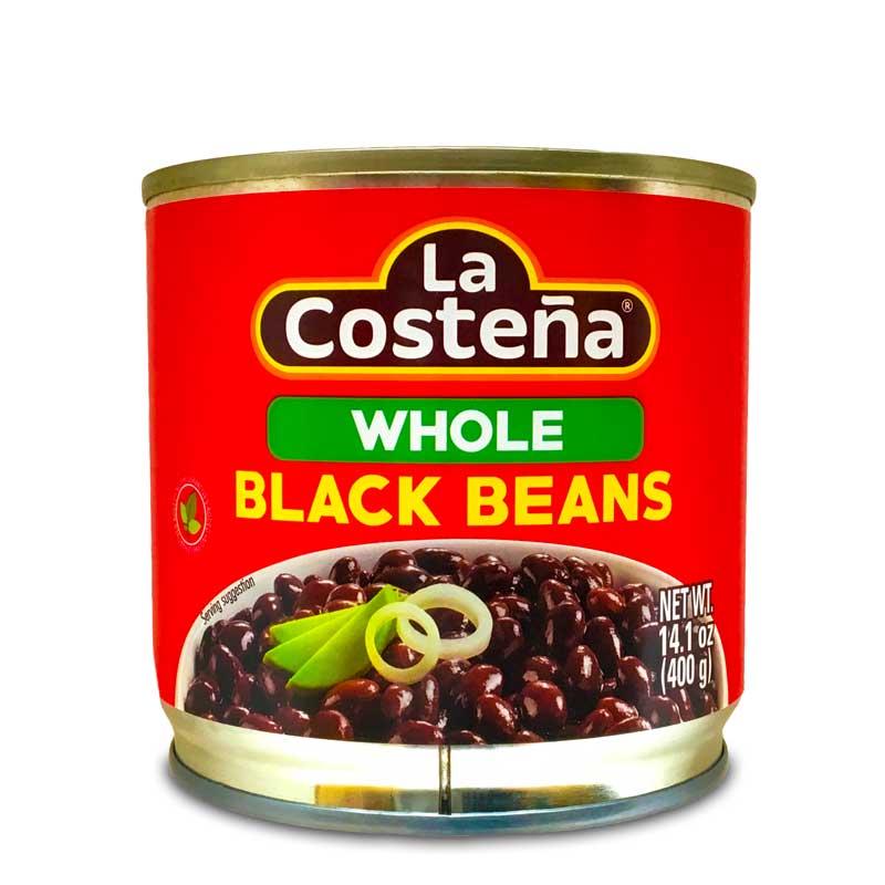 La Costena Whole Black Beans, 400g