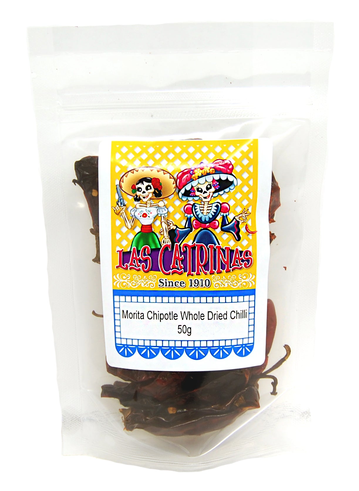 Las Catrinas Whole Chipotle Morita Chillies, 40g