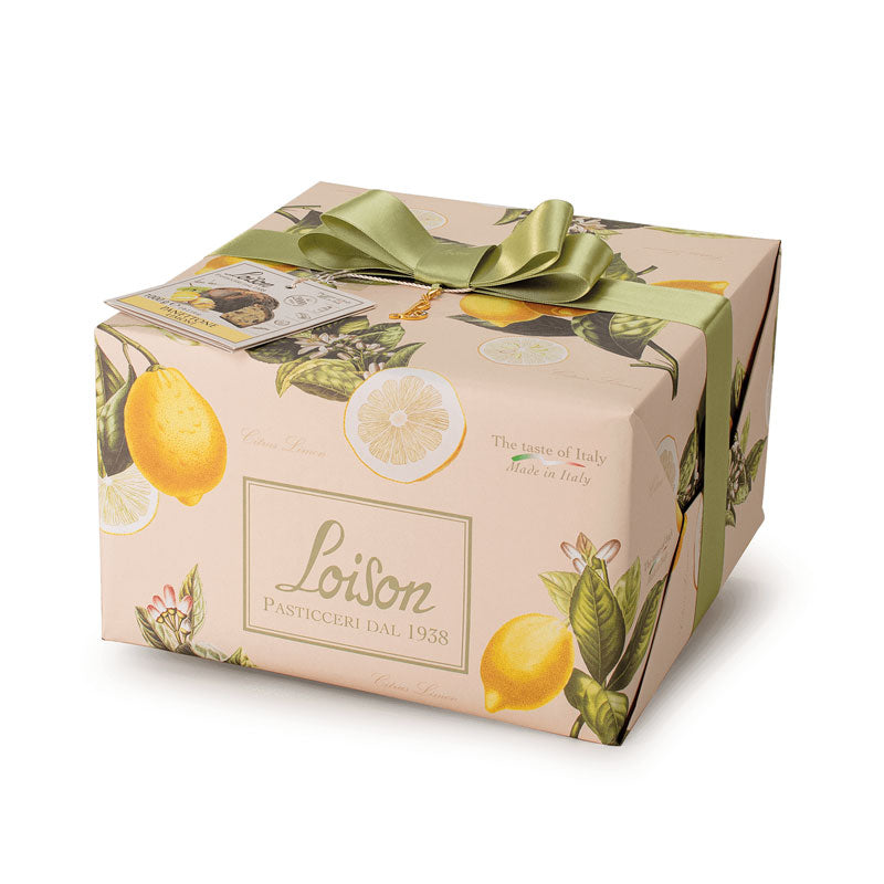 Loison Frutta & Fiori Panettone with Raisins, Candied Lemon & Lemon Cream, 600g